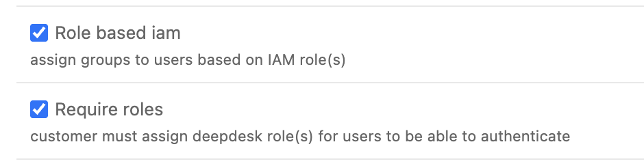 Role-based IAM configuration